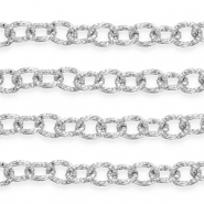 Componenti in alluminio catena a rol&ograve; anchor argento