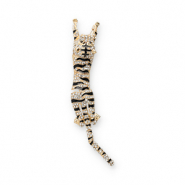Broches accattivanti tigre oro-nero-trasparente