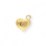 Ciondoli in acciaio inossidabile cuore con silhouette oro