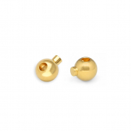 Componenti di metallo DQ Eco-brass&reg; schiaccini tonda oro (privo di nichel)