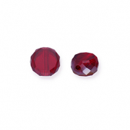 Perline sfaccettate rosso borgogna-rivestimento AB