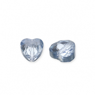 Perline sfaccettate fashion cuore blu-effetto perlato