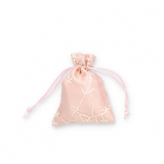 Sacchetti in organza fiore rosa d'epoca-biancastro