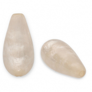 Perline Polaris Elements a forma di goccia Polmo beige