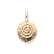 Ciondoli di metallo ovale con spirale oro