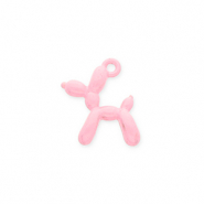 Ciondoli di metallo cane a palloncino barboncino rosa chiaro