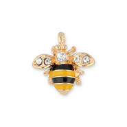 Ciondoli di metallo ape oro-nero-giallo-trasparente
