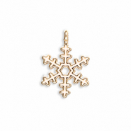 Ciondoli di metallo fiocco di neve oro-bianco