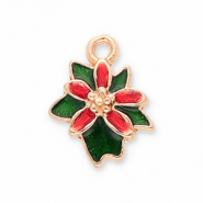 Ciondoli di metallo stella di natale oro-rosso-verde