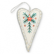 Pendenti trendy cuore bianco-rosso-verde-argento