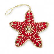 Pendenti trendy stella rosso-oro