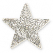 Ciondoli accattivanti con strass stella cristallo-bianco