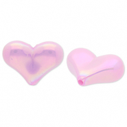 Perline in acrilico cuore viola lilla-rivestimento AB