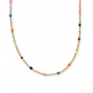 Collane in acciaio inossidabile multicolore neon-oro
