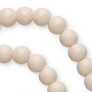 Perline di vetro 6 mm opaca crema pesca chiaro
