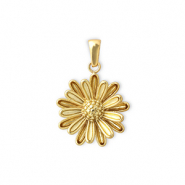 Ciondoli in acciaio inossidabile fiore oro