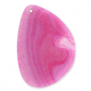 Perline in pietra naturale Agata ovale multicolore rosa-viola