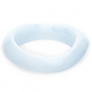 Bracciali bangle in resina blu chiaro