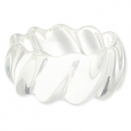 Bracciali bangle in resina trasparente