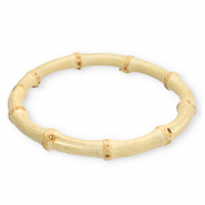Bracciali bangle in bambù bianco naturale