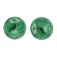 Perline in acrilico 16 mm tonda verde scuro-marmo
