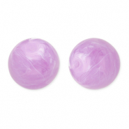 Perline in acrilico 16 mm tonda viola lavanda-marmo