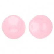 Perline in acrilico 16 mm tonda rosa-marmo