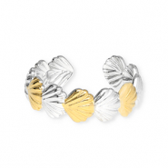 Anelli in acciaio inossidabile conchiglia argento-oro