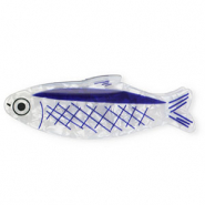 Accessori fermaglio per capelli pesce bianco perlato-blu-nero