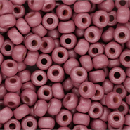Rocailles Miyuki 6/0 Matted Duracoat Galvanized Hot Pink 6-4210F