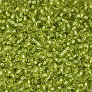 Rocailles Miyuki 11/0 Chartreuse Silver Lined 11-0014