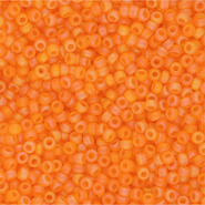 Rocailles Miyuki 11/0 Matted Transparent Orange AB 11-0138FR