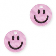 Ciondoli Plexx smiley rosa lilla lucido