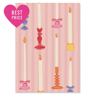 BY31&reg; Espositori bigiotteria in cartoncino candele rosa-biancastro-giallo ocra