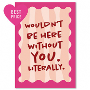 BY31&reg; Espositori bigiotteria in cartoncino "Wouldn't be here" rosa-rosso borgogna-pesca