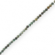 Perline in pietra naturale Calcedonio (Diaspro) 4mm sfaccettate effetto verde multicolore