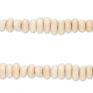 Perline di ceramica a forma di ciottolo beige semolina chiaro
