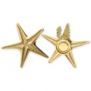 Copri bottoni in acciaio inossidabile stella marina oro