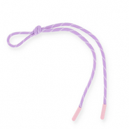 Portachiavi paracord lilla-bianco-rosa chiaro