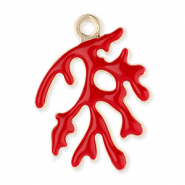 Ciondoli di metallo corallo oro-rosso