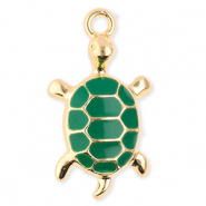 Ciondoli di metallo tartaruga oro-verde