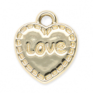 Ciondoli di metallo cuore "Love" oro