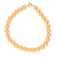 BY31&reg; Collane di perline acrilico 16mm lucido chamois orange 15-1145 TCX-oro