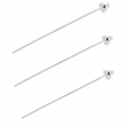 BY31&reg; Componenti in acciaio inossidabile chiodini a testa palline 35mm argento