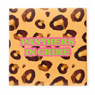 BY31® Piastrella decorativa con scritta "Panthers in crime" arancia chiaro-marrone-rosa-verde neon