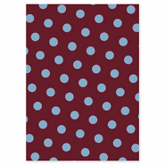 BY31&reg; Espositori bigiotteria in cartoncino con puntini rosso magono-blu chiaro