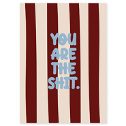 BY31&reg; Espositori bigiotteria in cartoncino "You are the shit" marrone-crema-blu chiaro