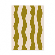 BY31&reg; Espositori bigiotteria in cartoncino onde verde oliva-crema