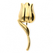 Broches accattivanti in acciaio inossidabile tulipano oro