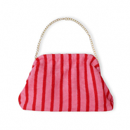 BY31&reg; Borsetta clic clac con catena removibile rosso-rosa